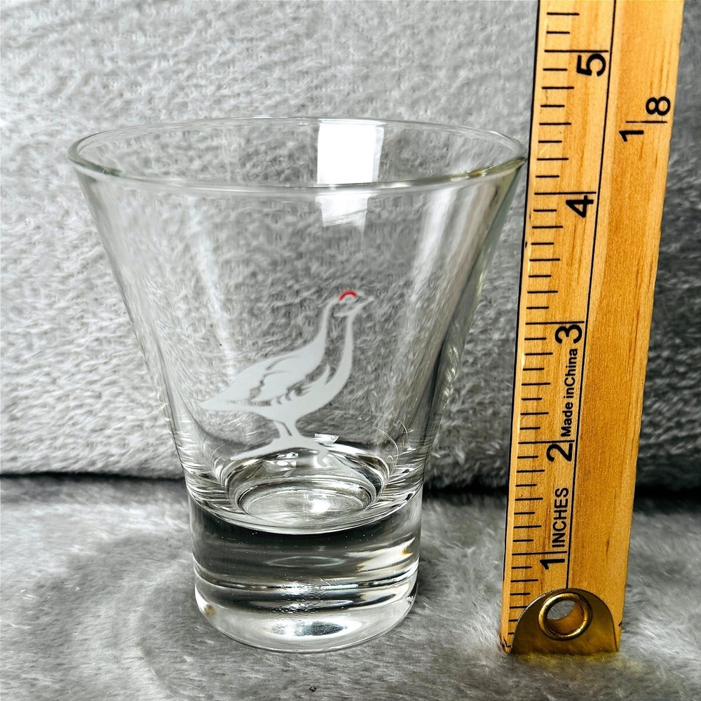 Etched Partridge Quail Whiskey Glass Rocks Glass Bird Hunting Barware Heavy Base - Picture 5 of 6